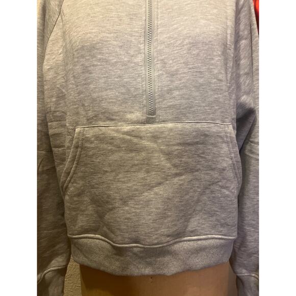 ATHMILE Half Zip Pullover Sweater Hoodie with Kangaroo Pockets Gray NWT Size XL - Picture 4 of 9